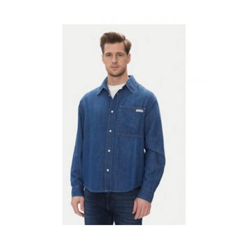 Camasa barbati -  bleumarin - bumbac/bumbac reciclat/linen/lyocell -