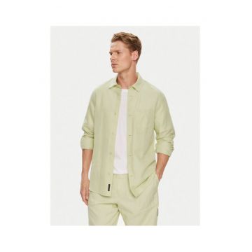 Camasa barbati  culoare verde - bumbac