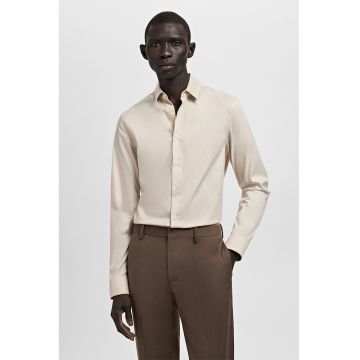 Camasa slim fit cu guler clasic - Alb murdar