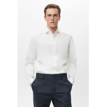 Camasa slim-fit cu mansete cu nasturi - Alb