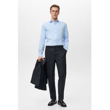 Camasa slim-fit cu mansete cu nasturi - Albastru pastel