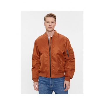Geaca bomber barbati  maro - 100% poliester -