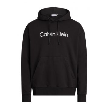 Hanorac relaxed fit de bumbac - Negru