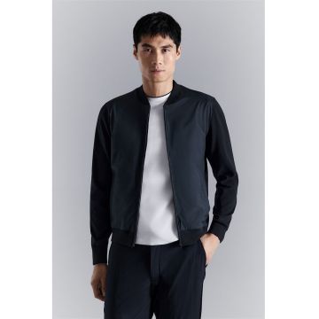 Jacheta bomber regular fit - Negru/Bleumarin