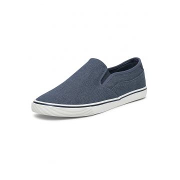 Mocasini barbati -  albastru - material textil - design slip-on -