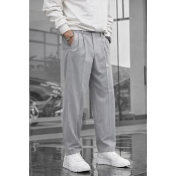 Pantaloni barbati casual  croiala lejera  gri  B01