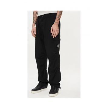 Pantaloni barbati -  negru - bumbac/bumbac reciclat/elastan -
