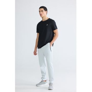 Pantaloni de trening cu slit cu fermoar la terminatii - Negru/Gri deschis