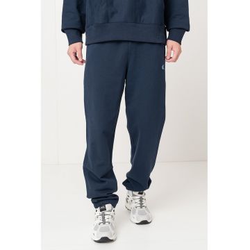 Pantaloni de trening relaxed fit cu terminatie elastica - Bleumarin