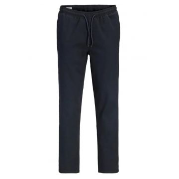 Pantaloni jogger barbati - din bumbac - cu talie medie - Tapered Fit - jpstace dylan - Albastru