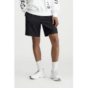Pantaloni scurti cu buzunar lateral - Negru