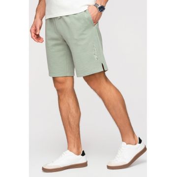 Pantaloni scurti regular fit cu snururi de ajustare - Gri cenusiu