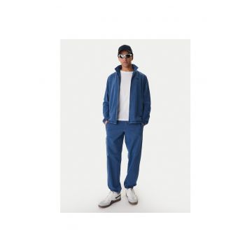 Pantaloni sport barbati -  bumbac - albastru - 95% bumbac - 5% elastan
