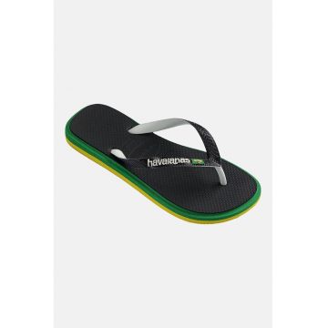 Papuci flip-flop cu logo Brasil - Verde/Negru