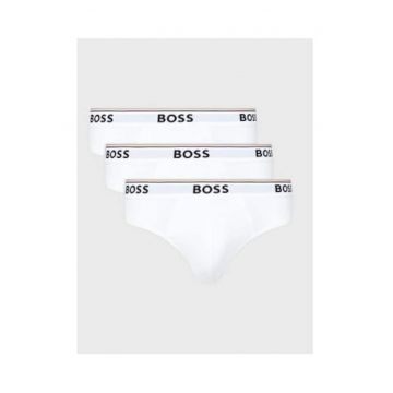Set de 3 perechi de chiloti barbatesti -  Alb - bumbac si elastan -