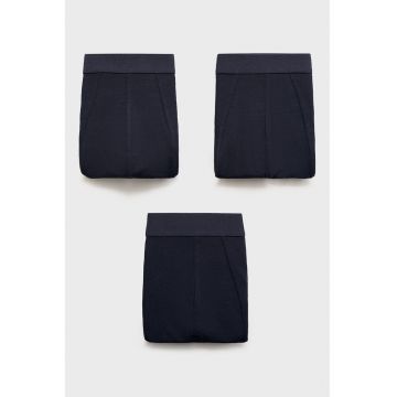 Set de boxeri cu model uni - 3 perechi - Negru