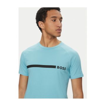 Tricou barbat  albastru/negru - bumbac