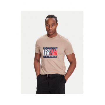 Tricou barbati  bej - material bumbac