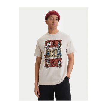 Tricou barbati  bej - sintetic
