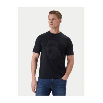 Tricou barbati -  lejer - bleumarin - bumbac organic