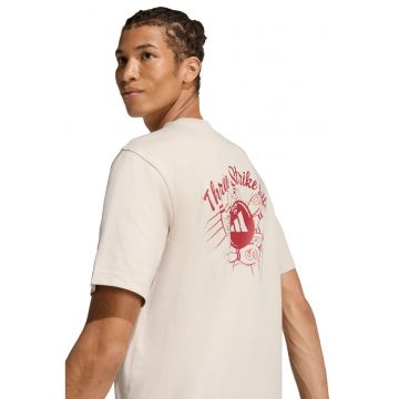 Tricou cu imprimeu logo - Maro nisip