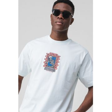 Tricou din bumbac cu design grafic - Verde menta