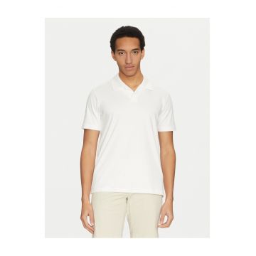 Tricou polo barbati  alb - bumbac