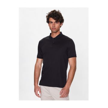 Tricou polo barbati  negru - bumbac - uni