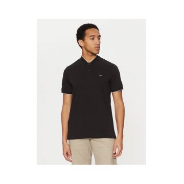 Tricou polo barbati  negru - bumbac