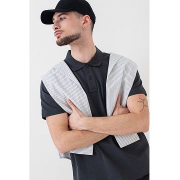 Tricou polo cu logo - Gri inchis
