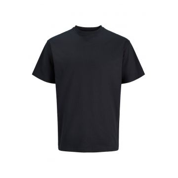 Tricou simplu - barbati big sizes - din bumbac organic - Relaxed Fit - Negru