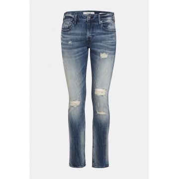 Blugi skinny cu aspect deteriorat