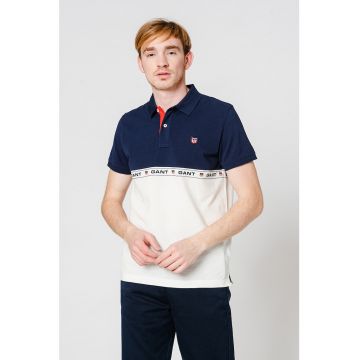 Tricou polo cu model colorblock