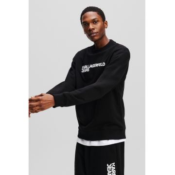 Bluza de trening lejera din amestec de bumbac - Negru