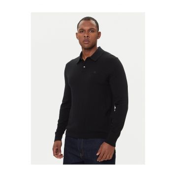 Bluza polo barbati  negru - bumbac