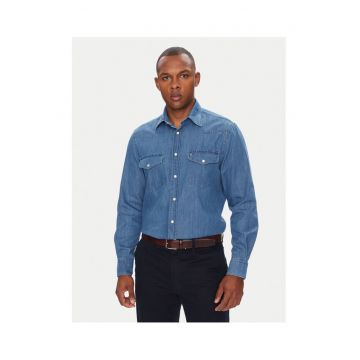Camasa barbati  din denim - albastru