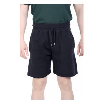 Costum de baie barbati -  hanorac Homewear Bermuda - pantaloni scurti - negru - 100% bumbac - Negru