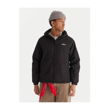 Jacheta de vant barbateasca  neagra - material rezistent
