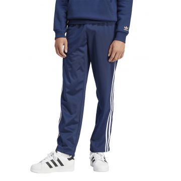 Pantaloni de trening cu slit cu fermoar la terminatii Firebird - Alb/Albastru inchis