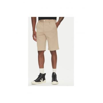 Pantaloni scurti barbati  30-506062 - Poliester/Viscoza - Verde - Bej