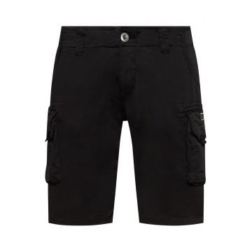 Pantaloni scurti barbati -  slim fit - negru - bumbac -
