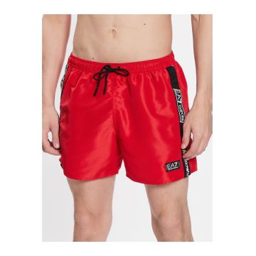 Pantaloni scurti de baie barbati -  Emporio Armani - Poliester.Rosu