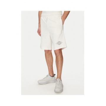 Pantaloni scurti sport barbati  ecru - fabricat din material respirabil