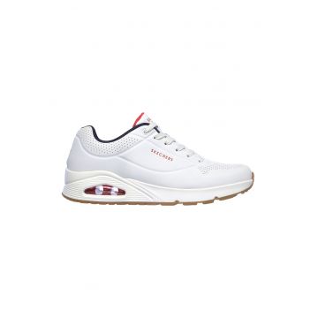 Pantofi sport de piele ecologica Uno Stand On Air - Alb optic