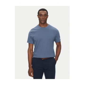 Tricou  albastru - bumbac - Rosu