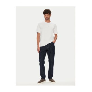Tricou barbat  alb - bumbac