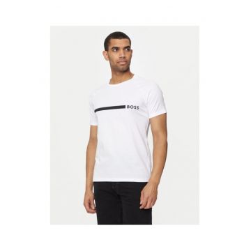 Tricou barbat  alb - bumbac -