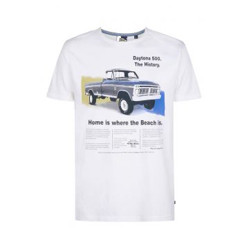 Tricou barbati -  alb - 100% bumbac organic -