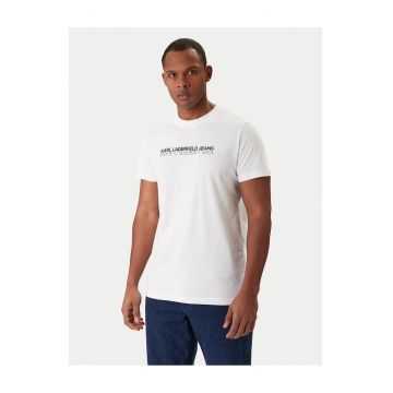 Tricou Barbati -  Alb - Bumbac - Model Simplu
