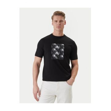 Tricou barbati -  lejer - negru - bumbac organic